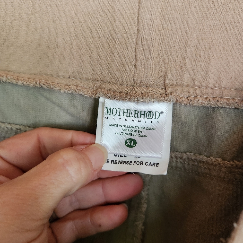 Motherhood Maternity Tan Corduroy Pants Stretch Bootcut Loose Relax Sz XL X 31" - Picture 8 of 10